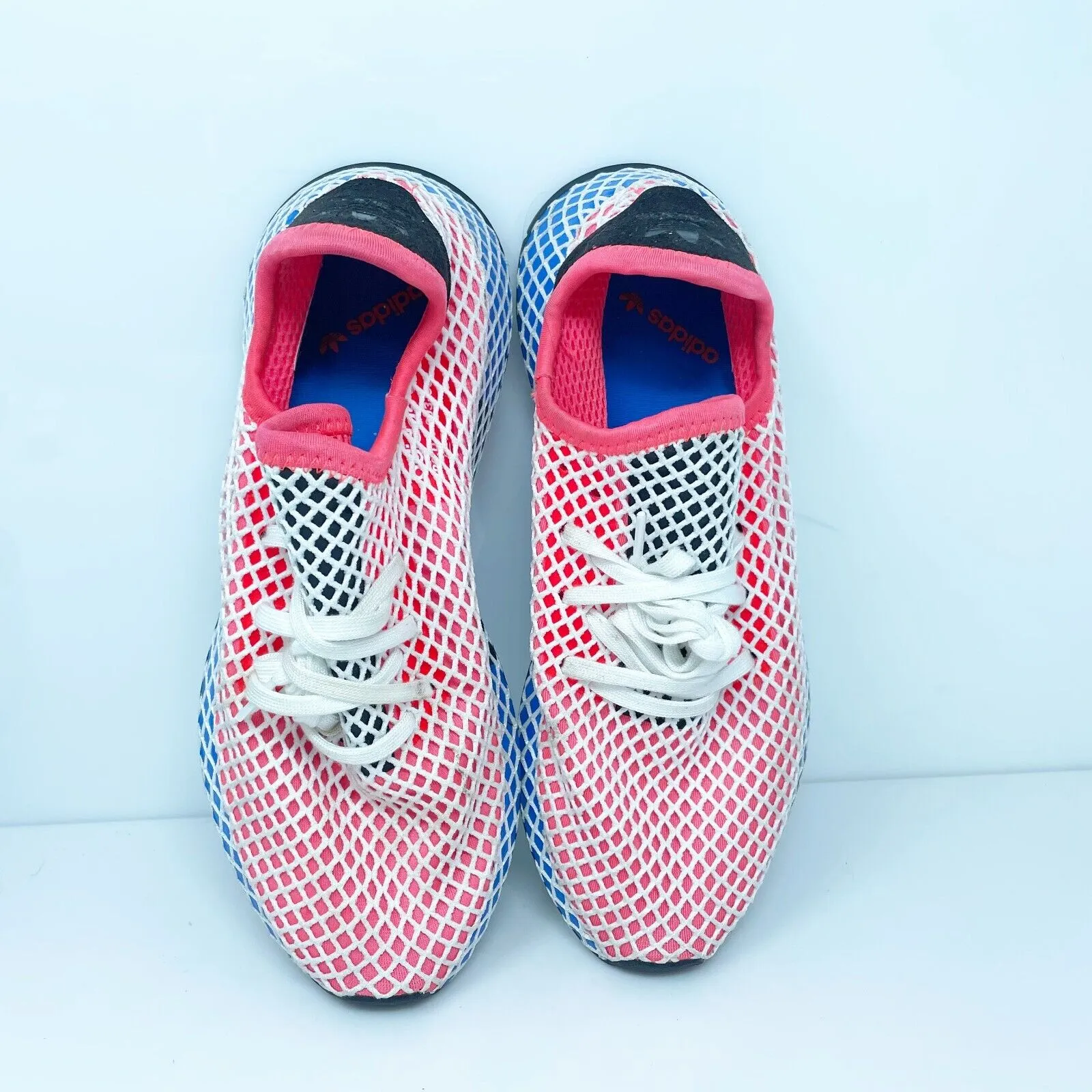 Adidas Boys Deerupt Runner DA9610 Red Running Shoes Sneakers Size 7