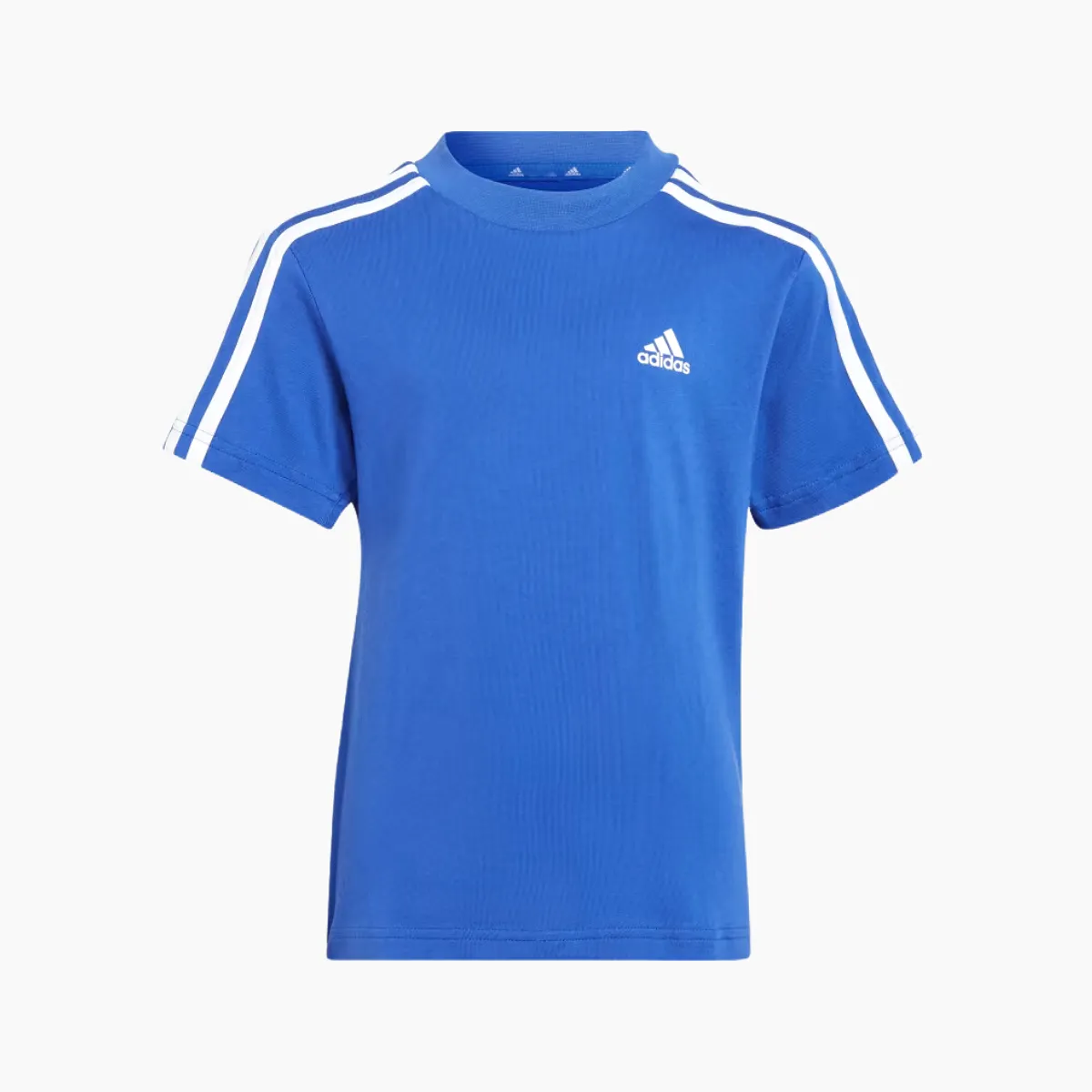 Adidas Essential 3 Stripes Shorts And T-shirt Kids Set (3-8 Years) -Semi Lucid Blue