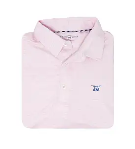 Albatross Polo - Heather Pink Microstripes