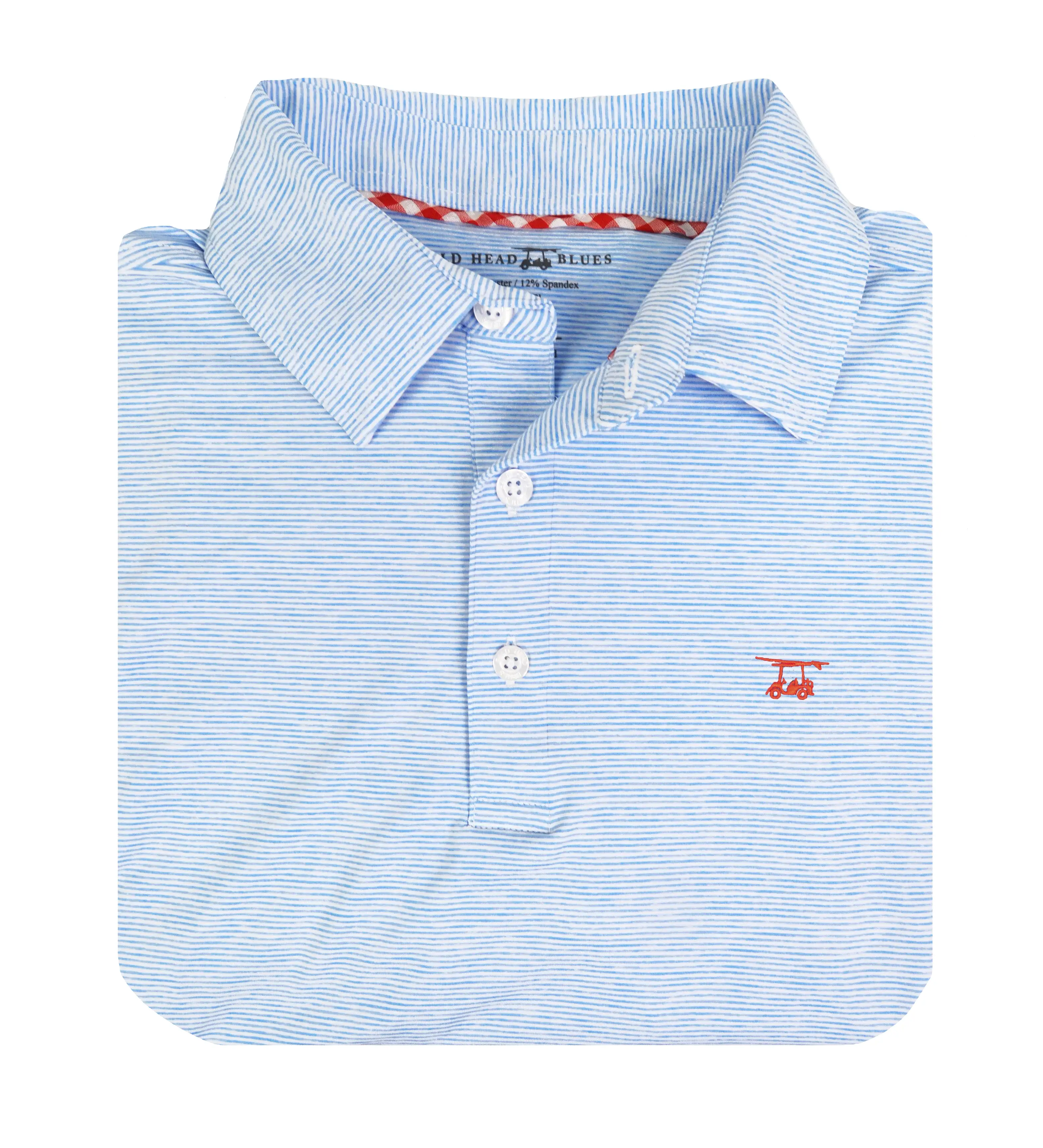 Albatross Polo - Heather Regatta/White Microstripes