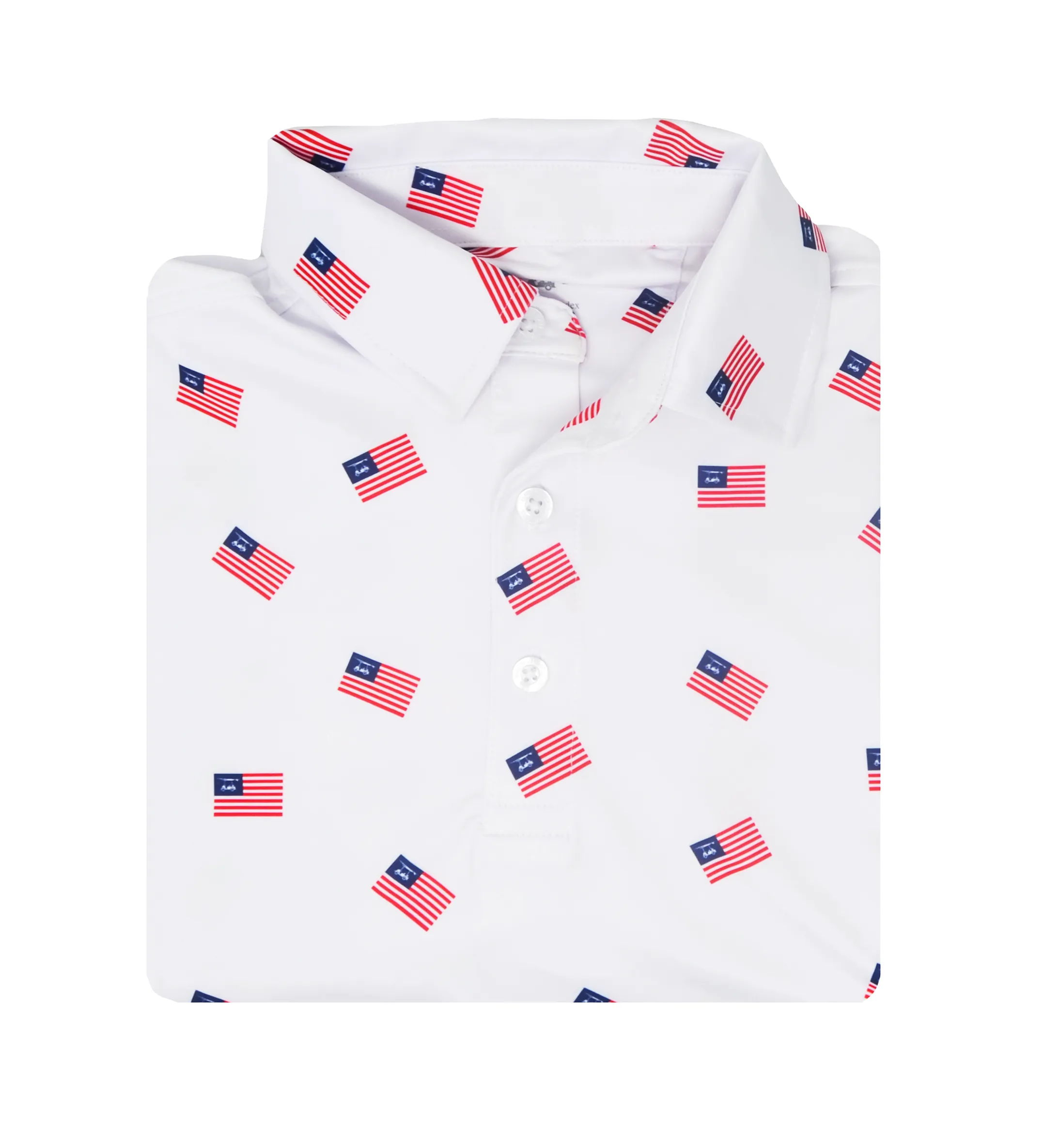 Albatross Polo - White USA Flags