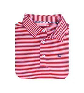 Albatross Youth Polo - State Red / Bell Stripes