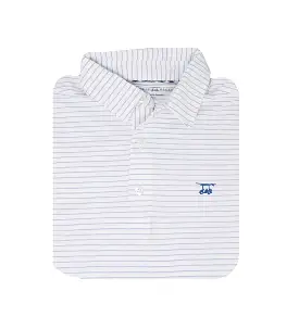 Albatross Youth Polo - White w/ Lavender Stripes