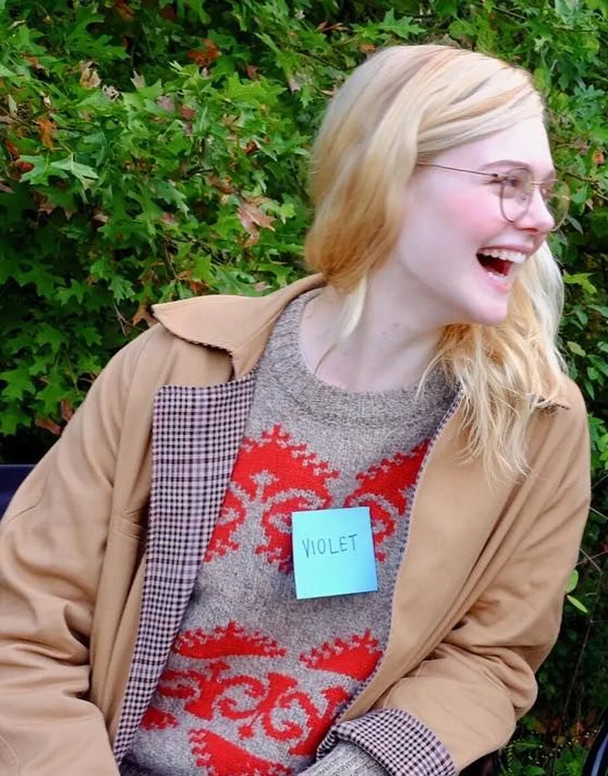 All The Bright Places Elle Fanning Coat | Violet Markey Brown Cotton Coat