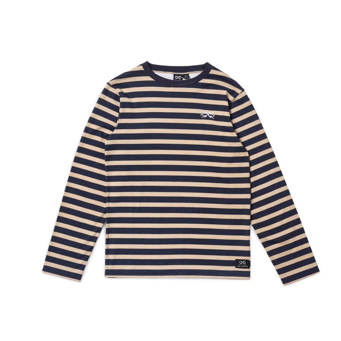 Alphabet Soup Teen Miles Stripe LS Tee Navy/Tan