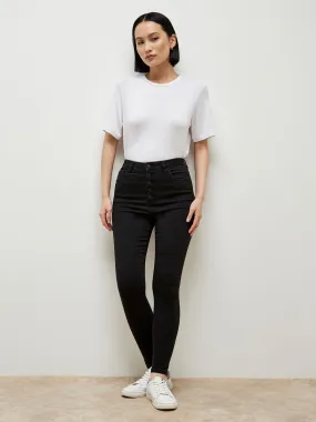 Anna Button Detail Skinny Jeans | Apricot Clothing