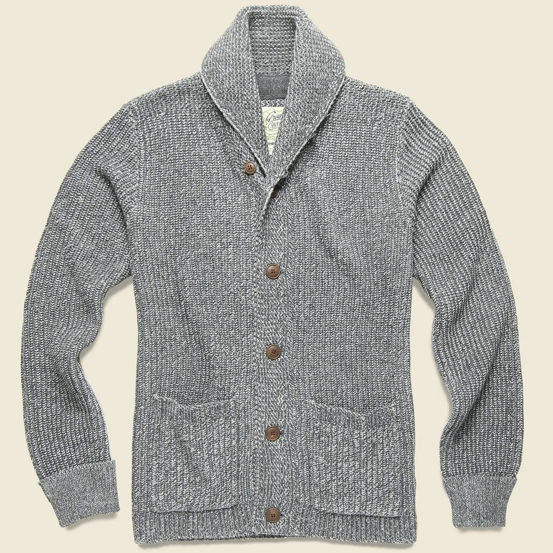 Belmont Plaited Cardigan Sweater - Charcoal