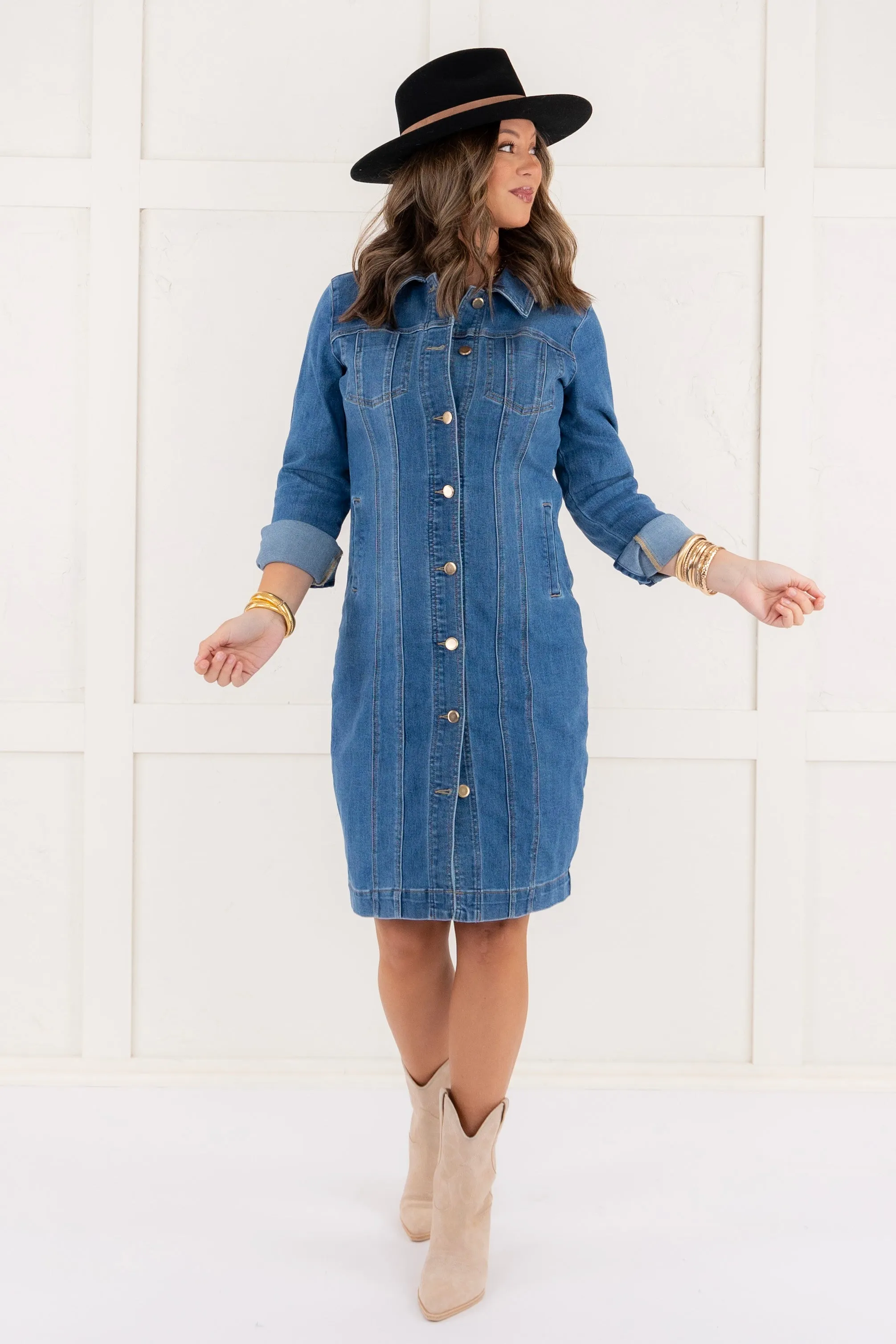 Between The Lines Denim Dress Jacket | Tribal - FINAL SALE