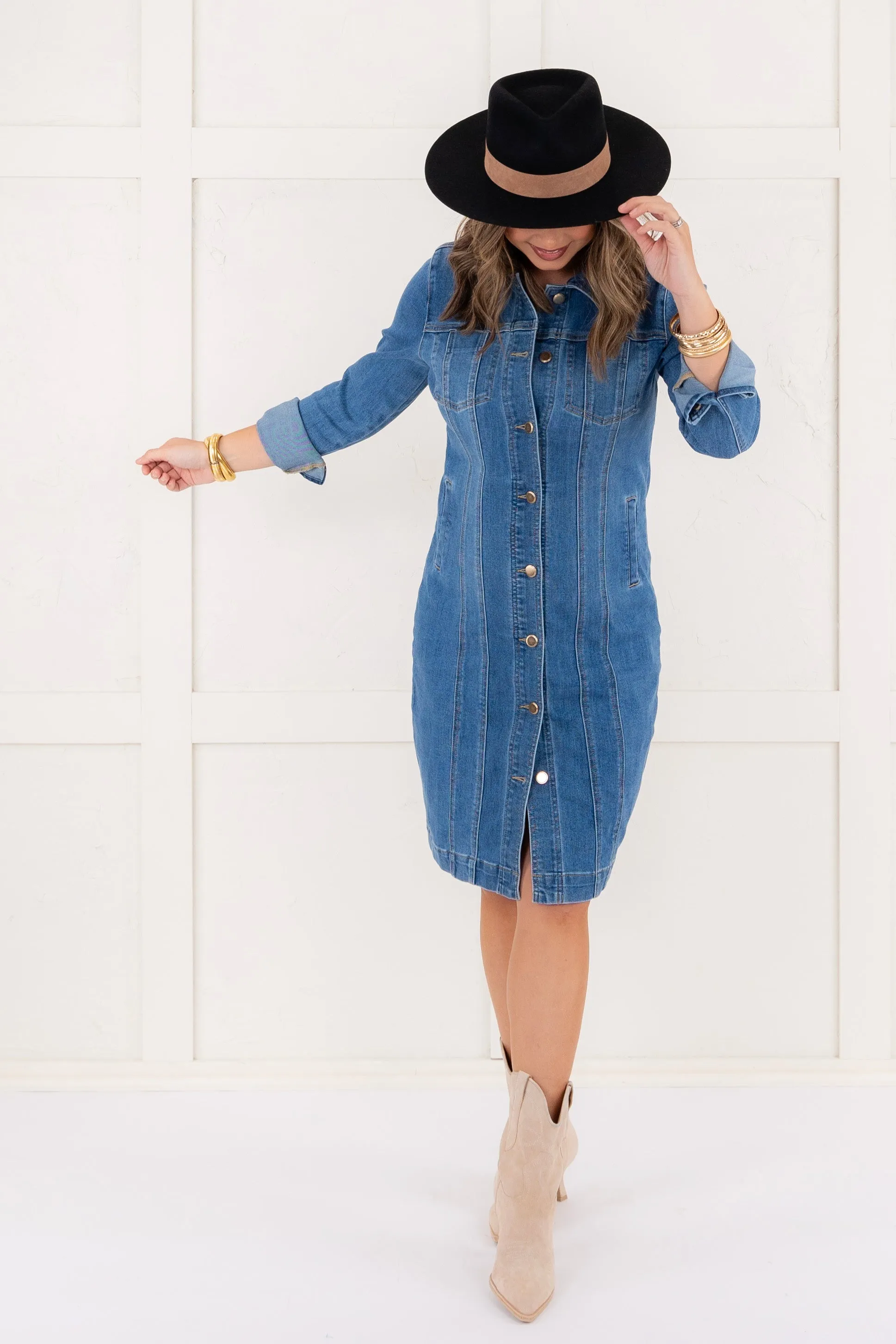 Between The Lines Denim Dress Jacket | Tribal - FINAL SALE