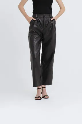 Black Leatherette Pants