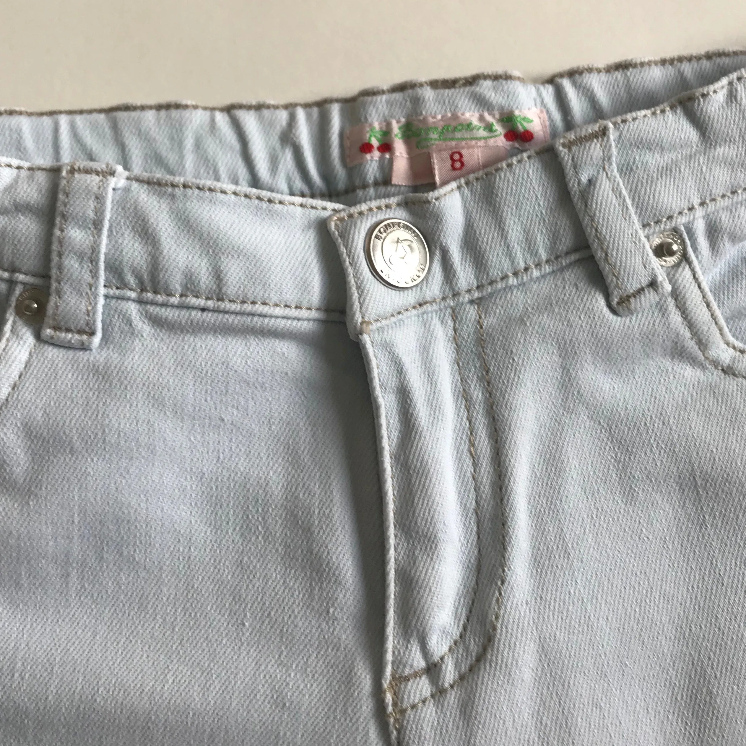 Bonpoint Light Denim Shorts: 8 Years