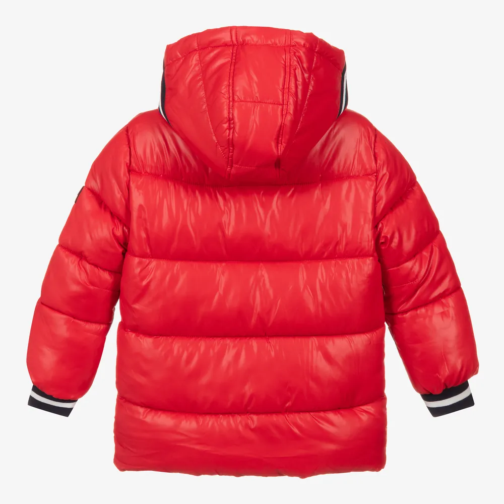 Boys Red Puffer Coat