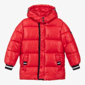 Boys Red Puffer Coat