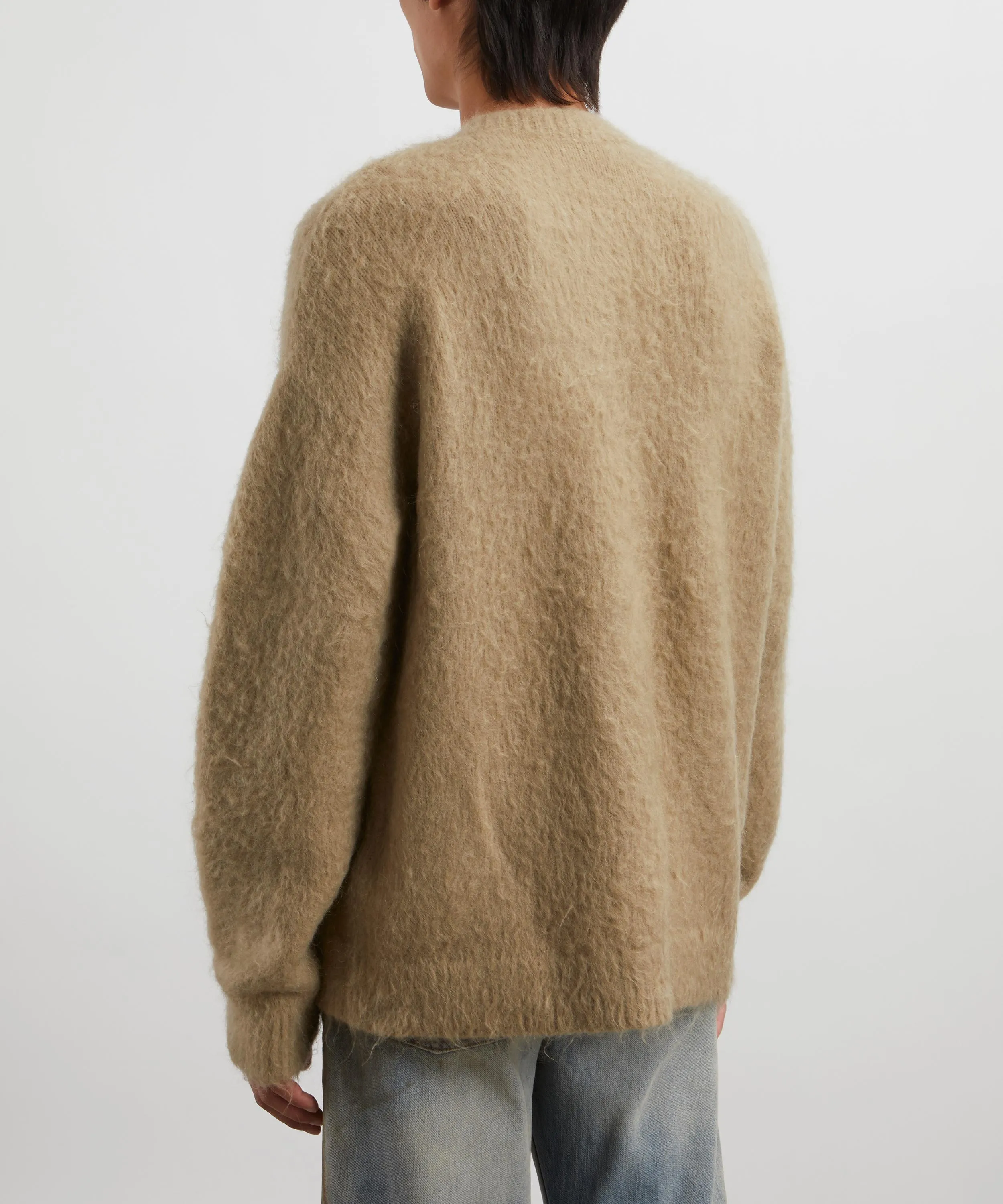 Brushed Wool-Mohair Cardigan 