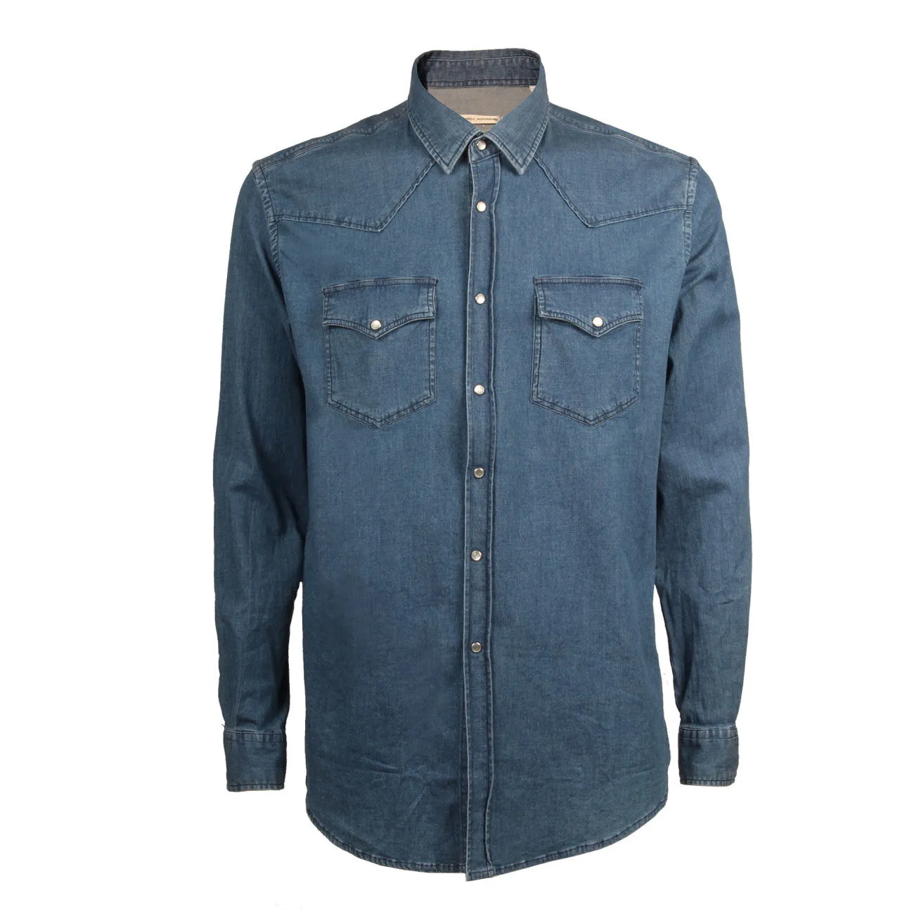 CAMICIA WESTERN SUPER STRETCH Uomo Denim Medio