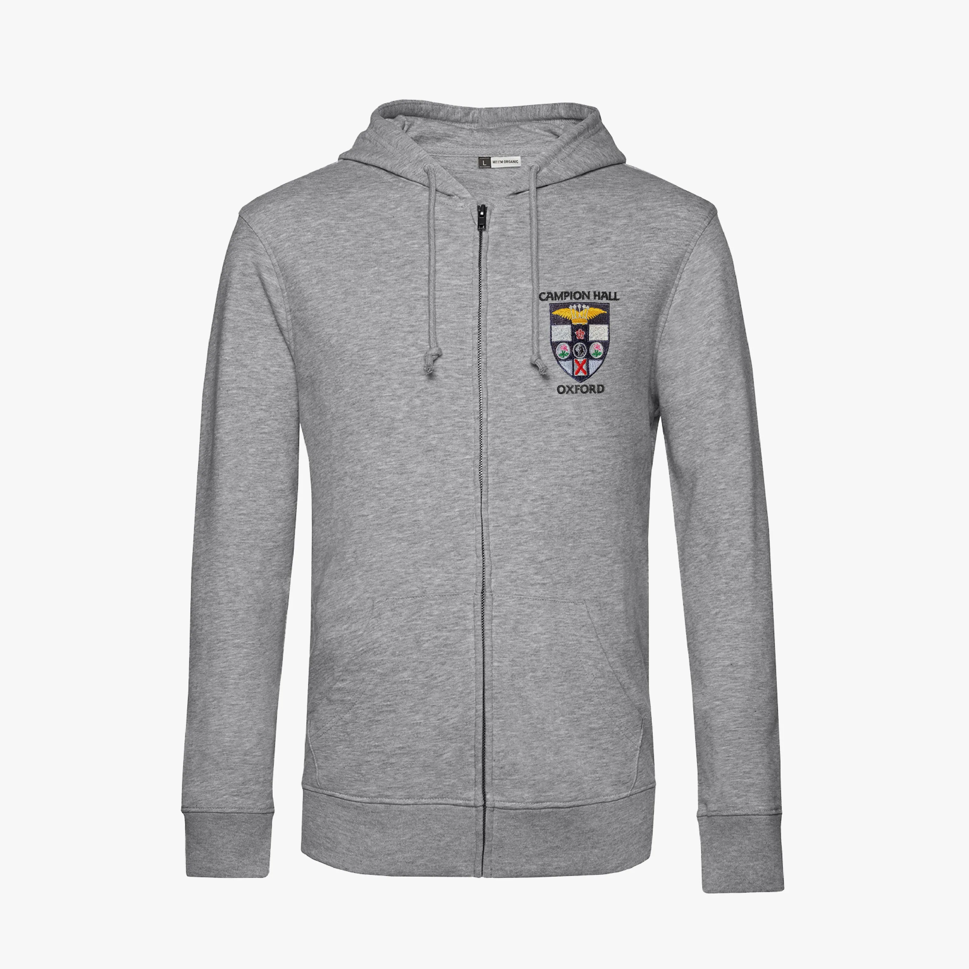 Campion Hall Men's Organic Embroidered Zip Hoodie