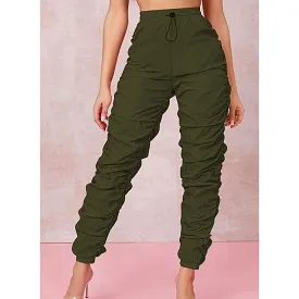 Casual Elastic Waist Pants