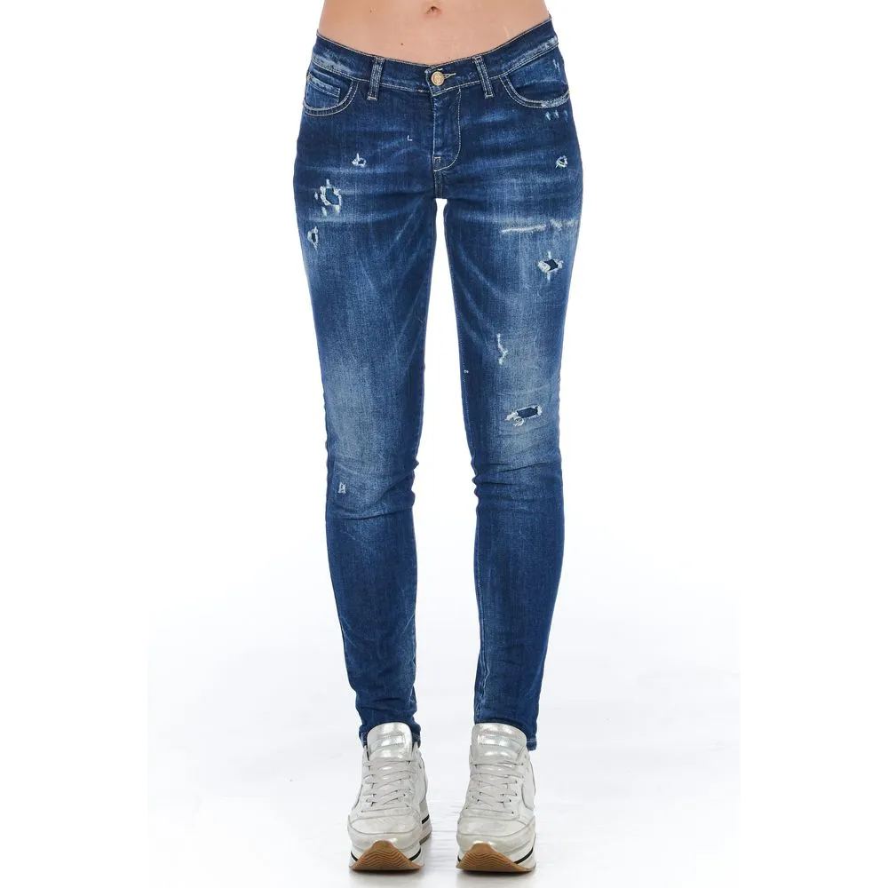 Chic Worn Wash Skinny Denim Jeans