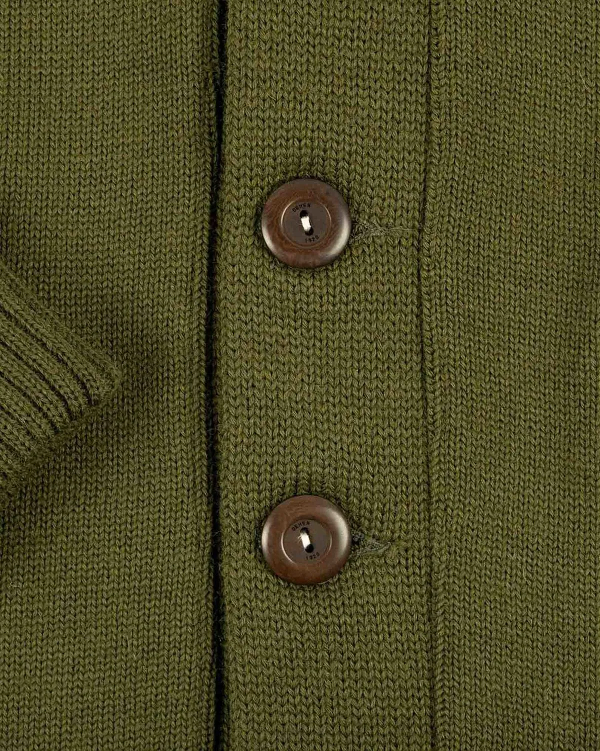 Classic Wool Cardigan Sweater - Loden