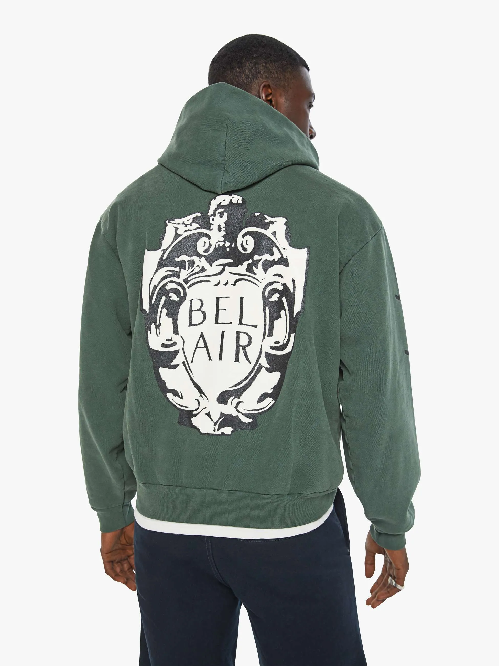 Cloney Bel-Air Pull Over Hoodie - Forest Green