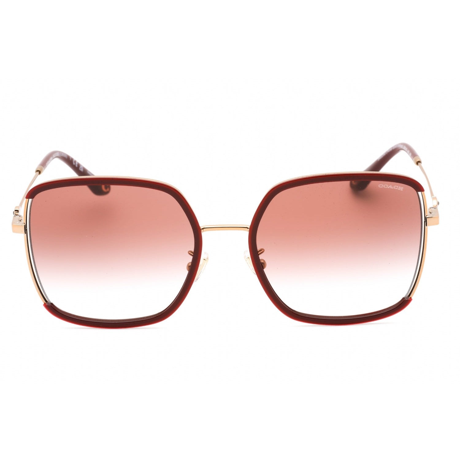 Coach 0HC7139BD Sunglasses Rose Gold / Burgundy Clear Gradient Women's