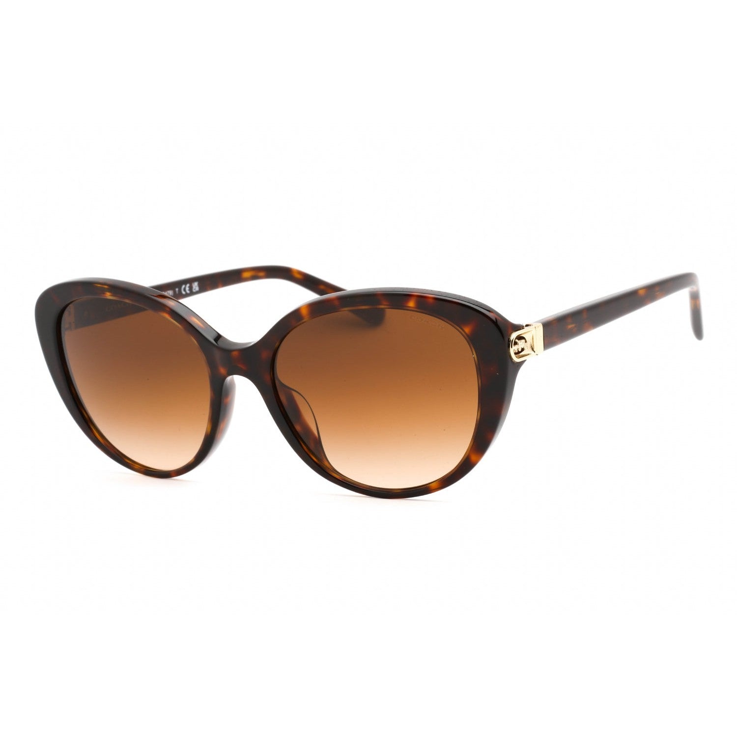 Coach 0HC8348U Sunglasses Dark Havana / Brown Gradient Women's