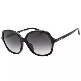 Coach 0HC8360U Sunglasses Black/Polarized Grey Gradient Women's