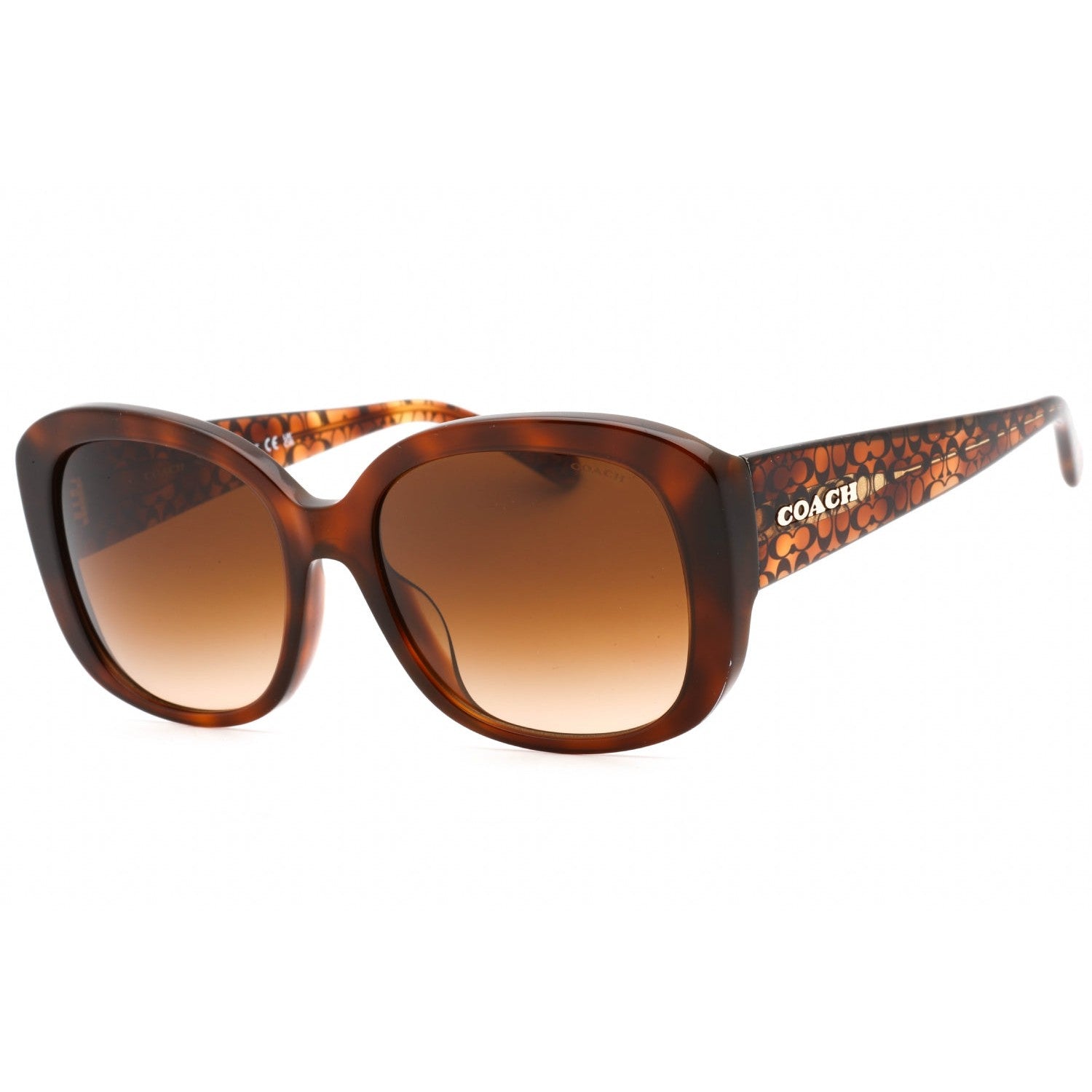 Coach 0HC8363U Sunglasses Caramel Tortoise/Brown Gradient Women's