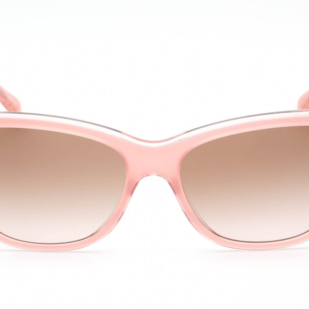 Coach 0HC8370F Sunglasses Milky Pink/Transparent Pink / Brown Gradient Women's