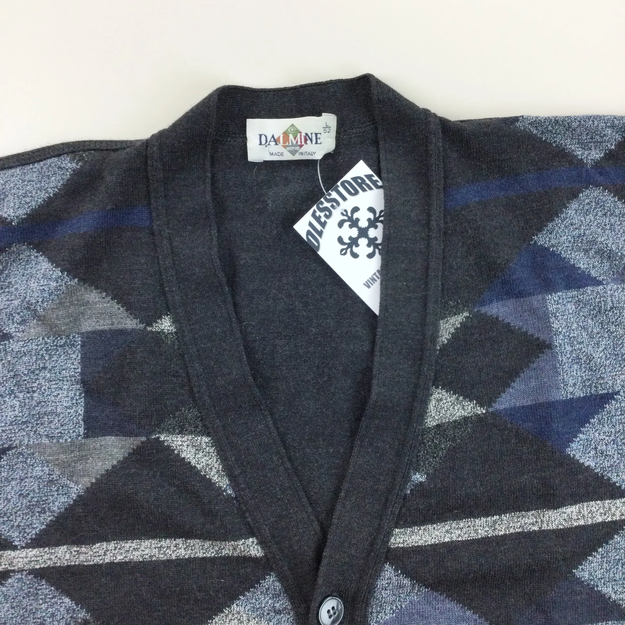 Dalmine Uomo 90s Wool Cardigan - Large