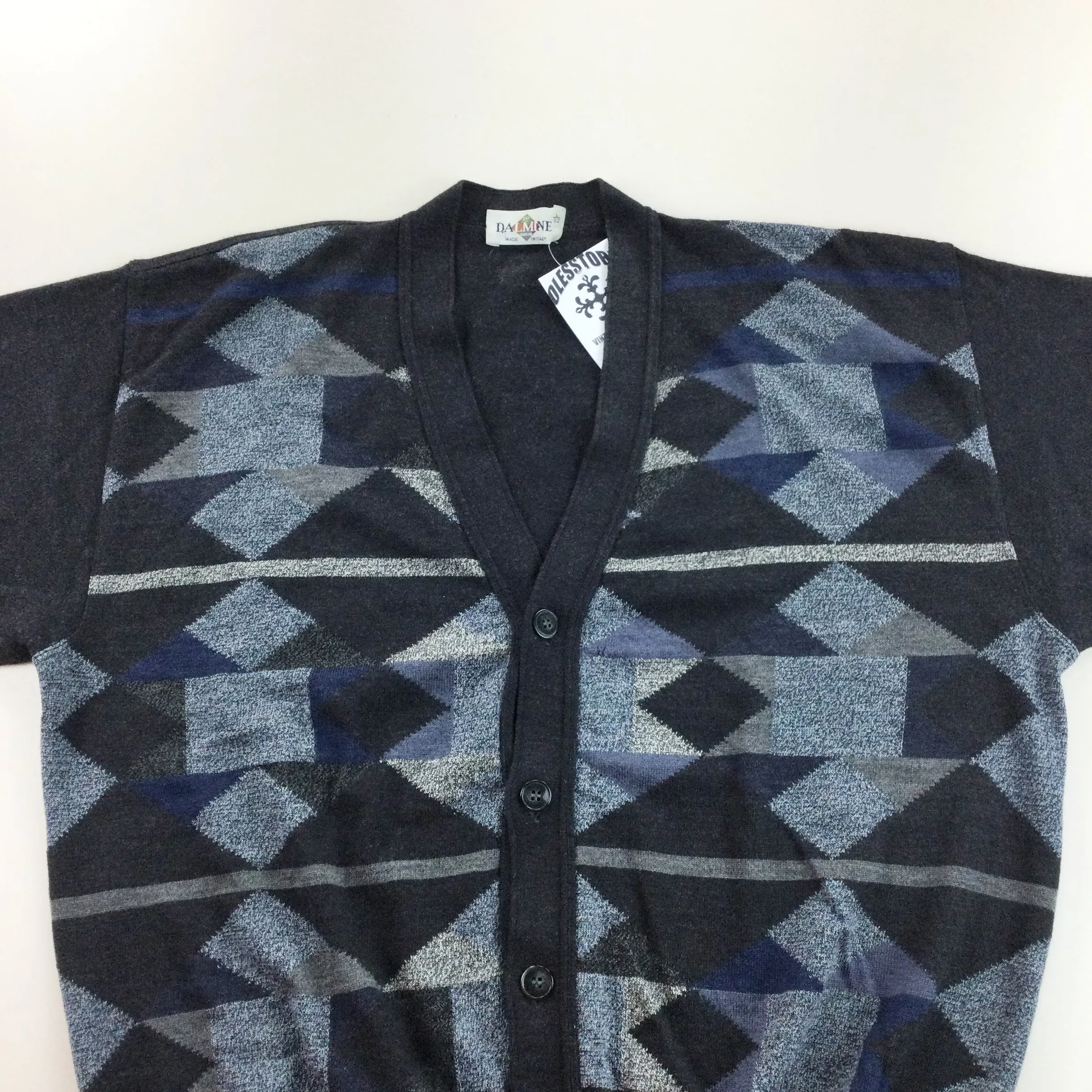 Dalmine Uomo 90s Wool Cardigan - Large