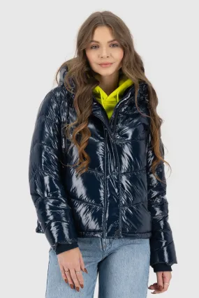 DayanyAK A Puffer Jacket Dunkelblau