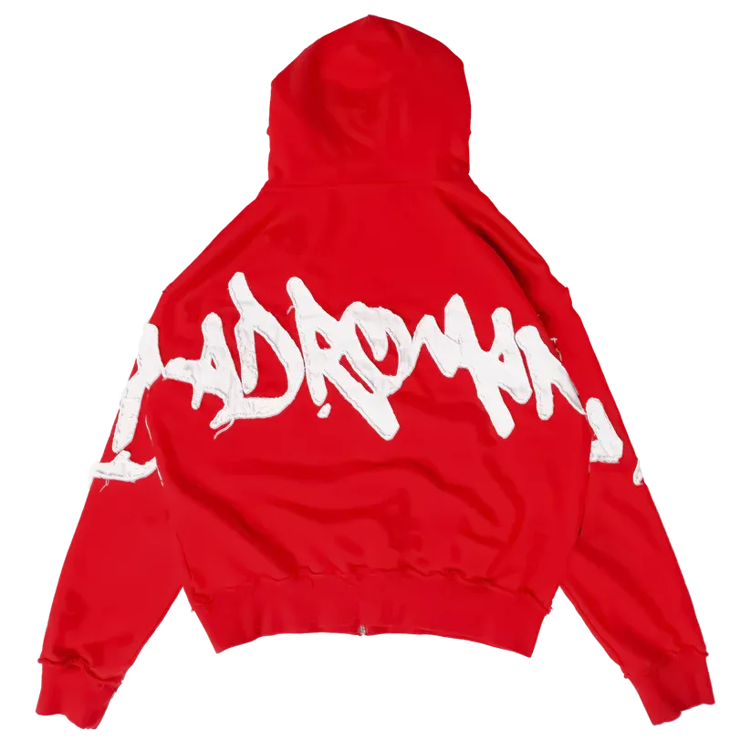 Dead Romance Freedom Zip Up Hoodie Red