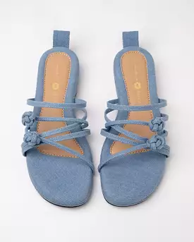 Double Chinese Knot Flats (Light Denim)