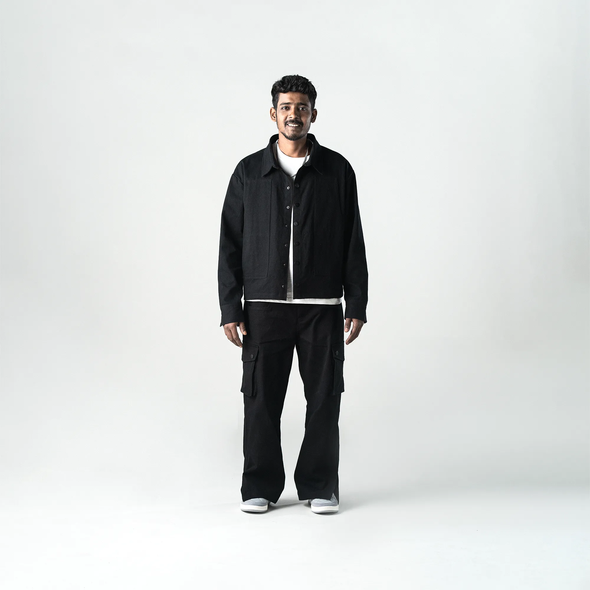 ESSENTIAL CARGO PANTS 'BLACK'