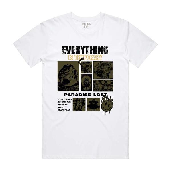 EVERYTHING IS TEMPORARY TEE WHITE/NAVY