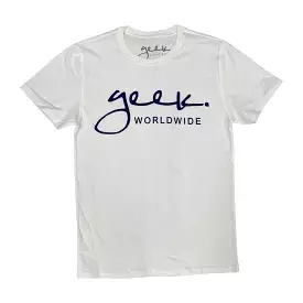 Fashion Geek Navy Worldwide Logo Tee