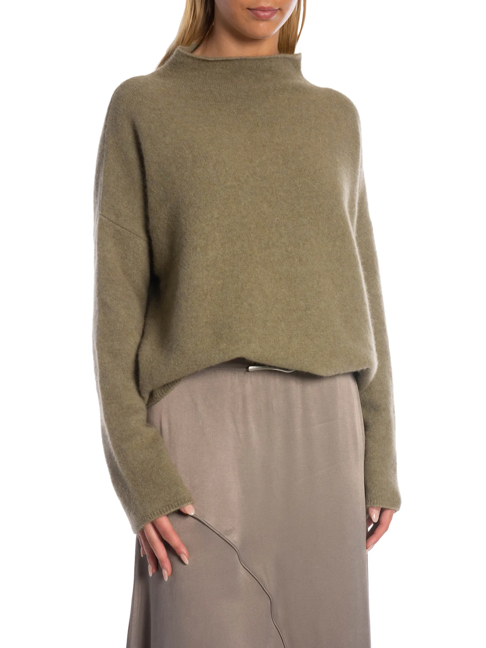 FILIPPA K SWEATER MIKA YAK FUNNELNECK FADED MOSS