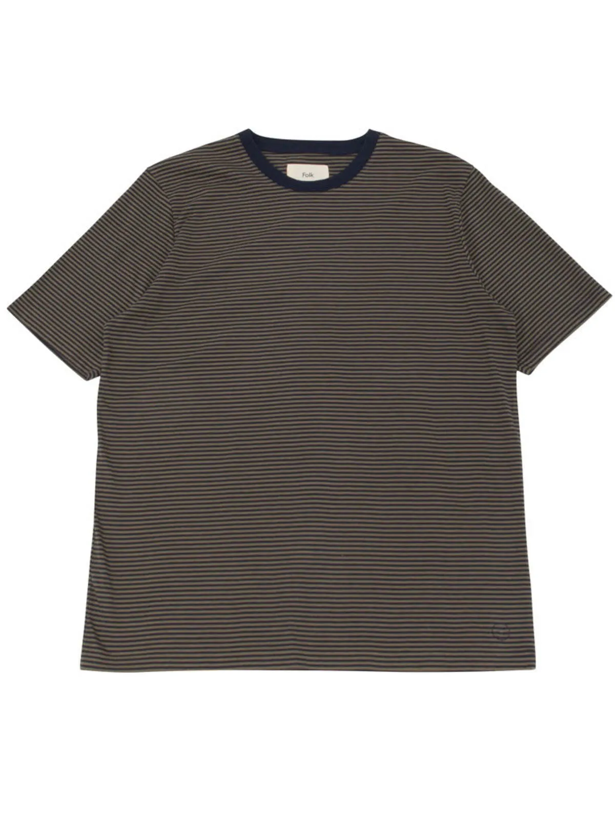 Folk 1x1 Stripe Tee - Navy/Sage