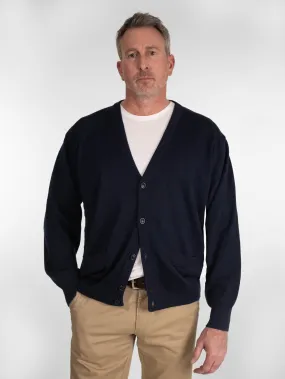 Franco Ponti Button Front Cardigan in Navy