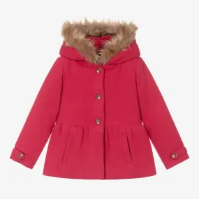 Girls Red Hooded Coat