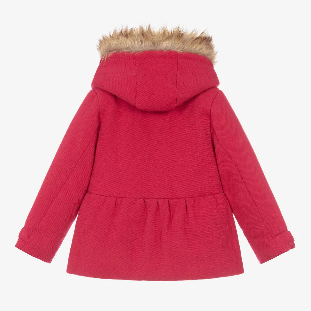 Girls Red Hooded Coat