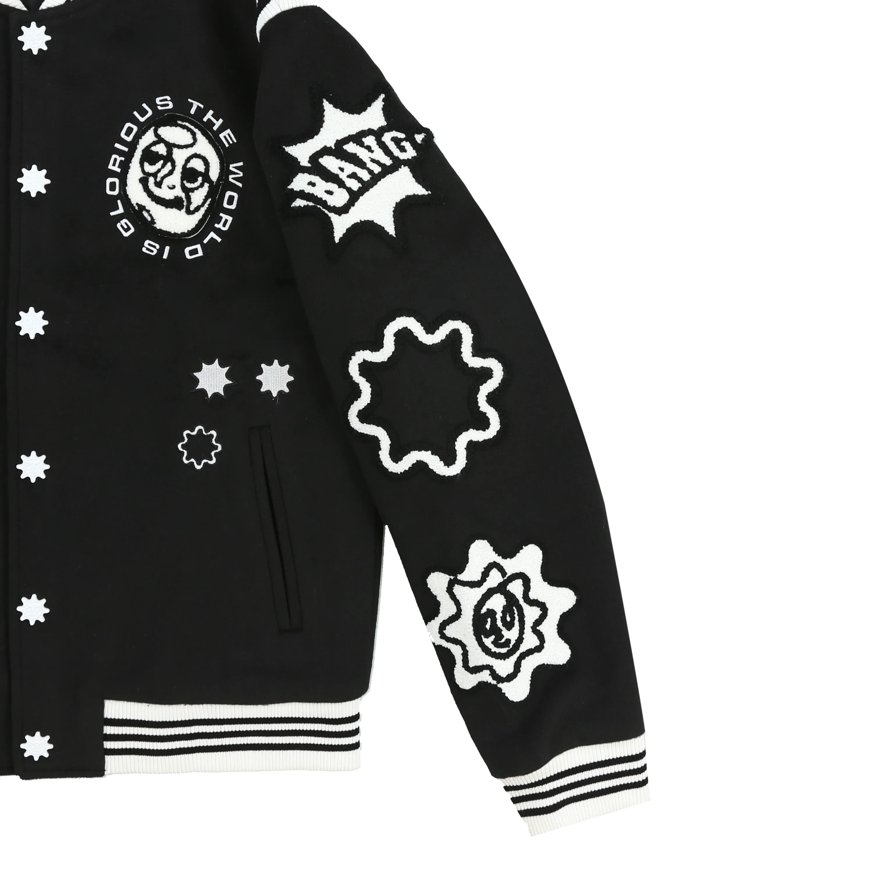 Glorious Galaxy Varsity Jacket (Black)