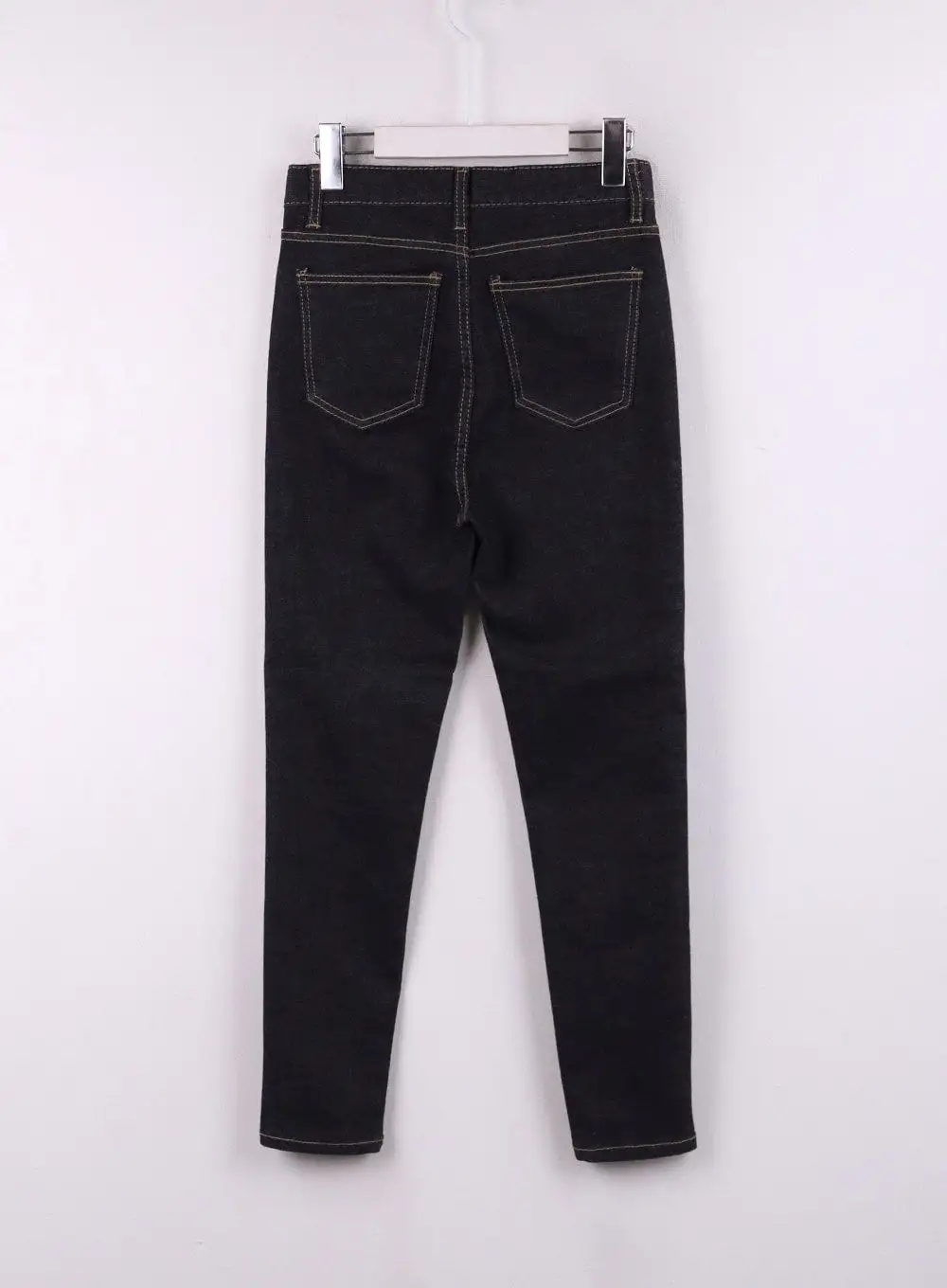 High Waist Solid Skinny Jeans CJ425