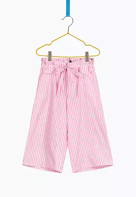 High Waist Striped Culottes