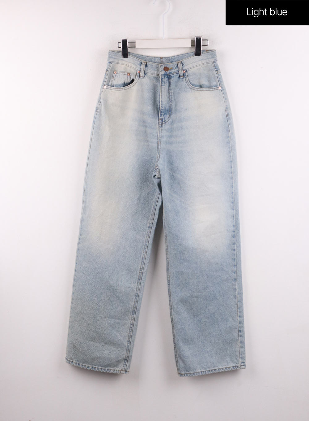 High Waist Washed Denim Jeans CF405