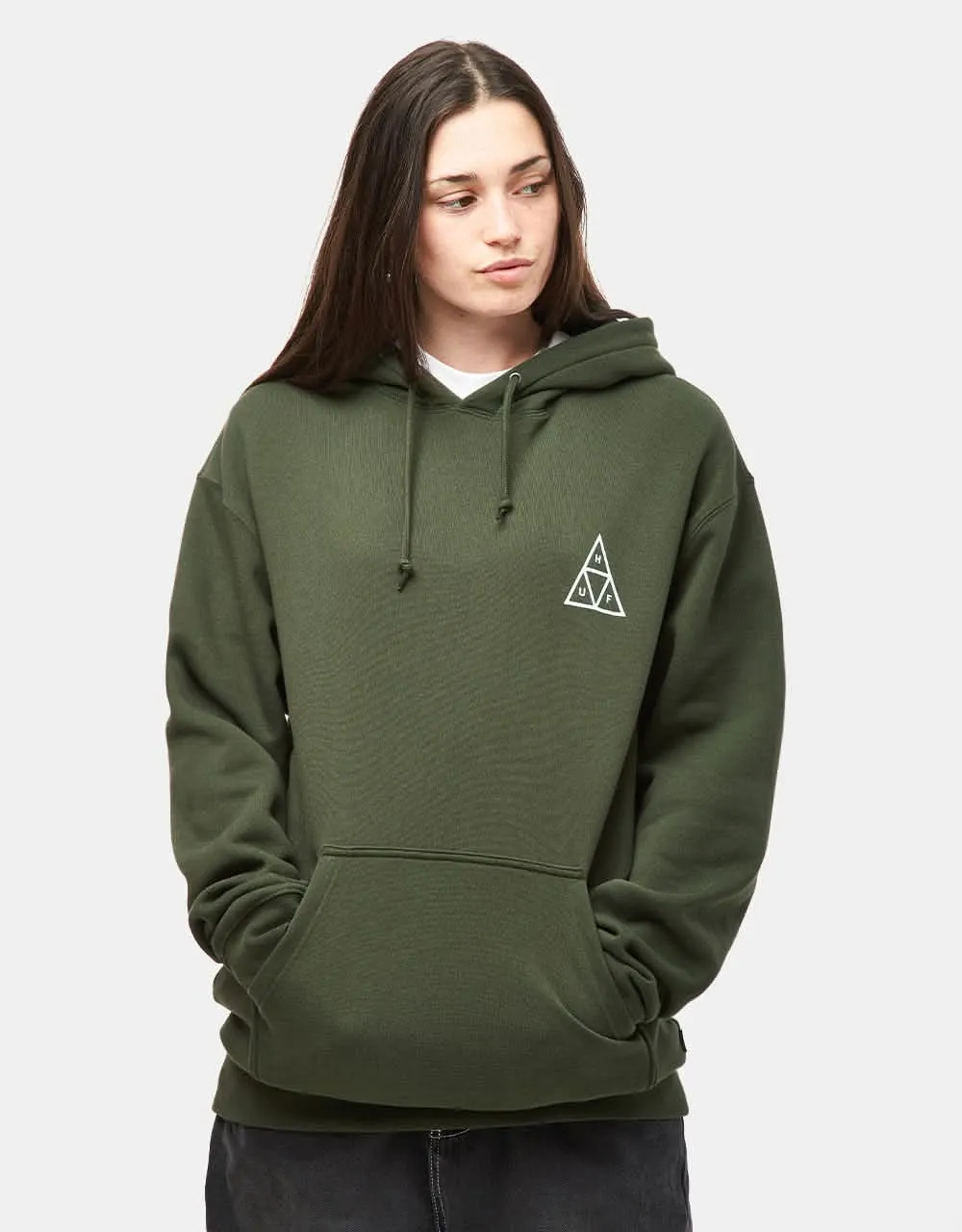 HUF Set Triple Triangle Pullover Hoodie - Hunter Green