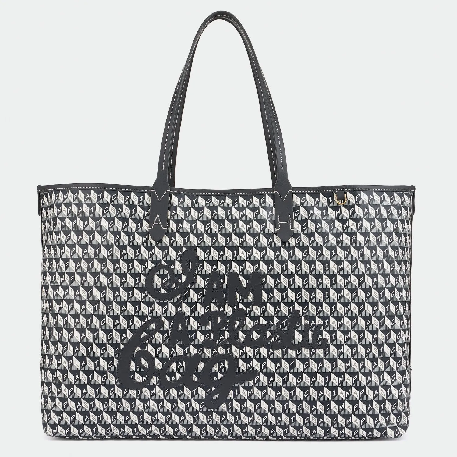 I Am A Plastic Bag Motif Tote-              