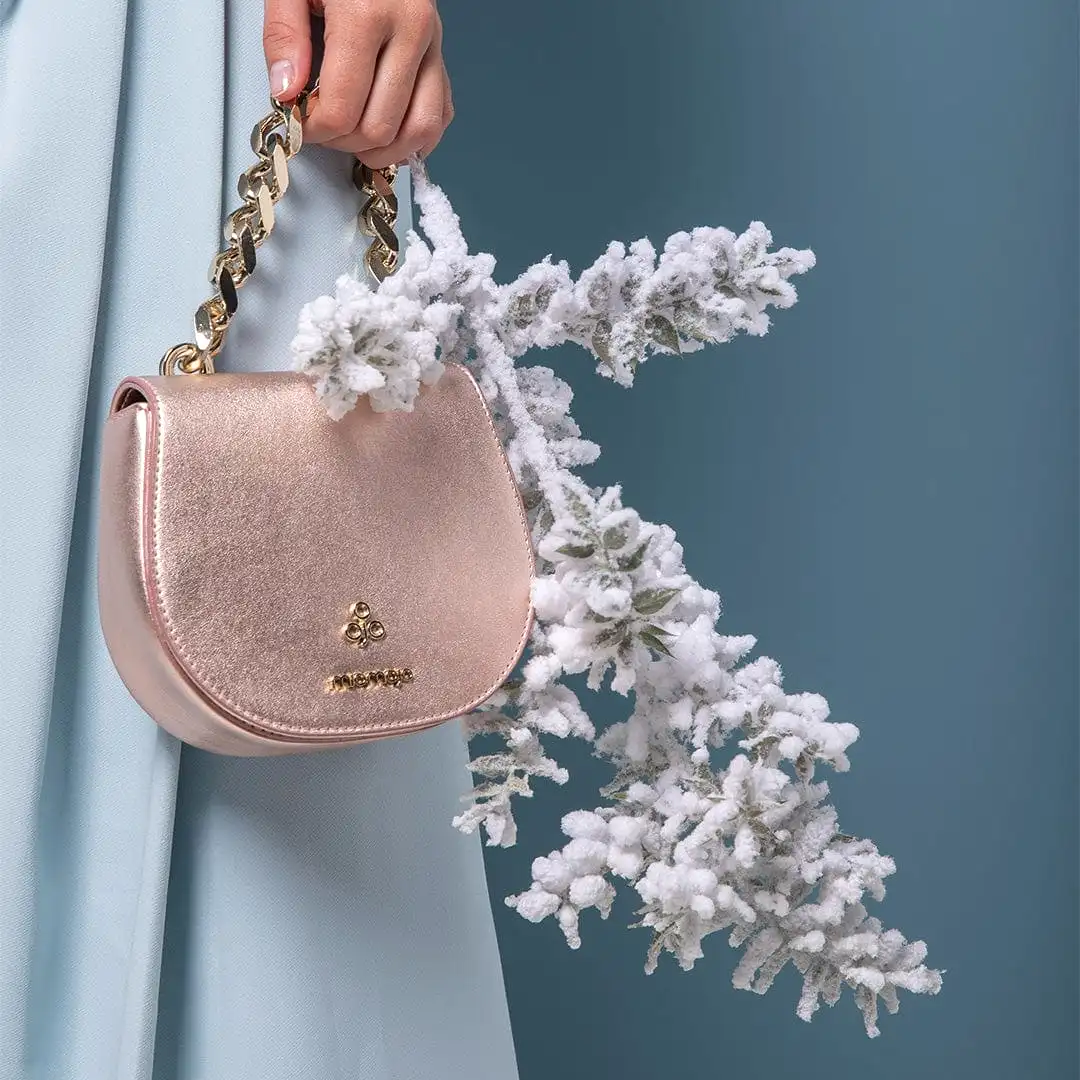 Iris XS Vegan Corn Leather Mini Bag | Rose Gold