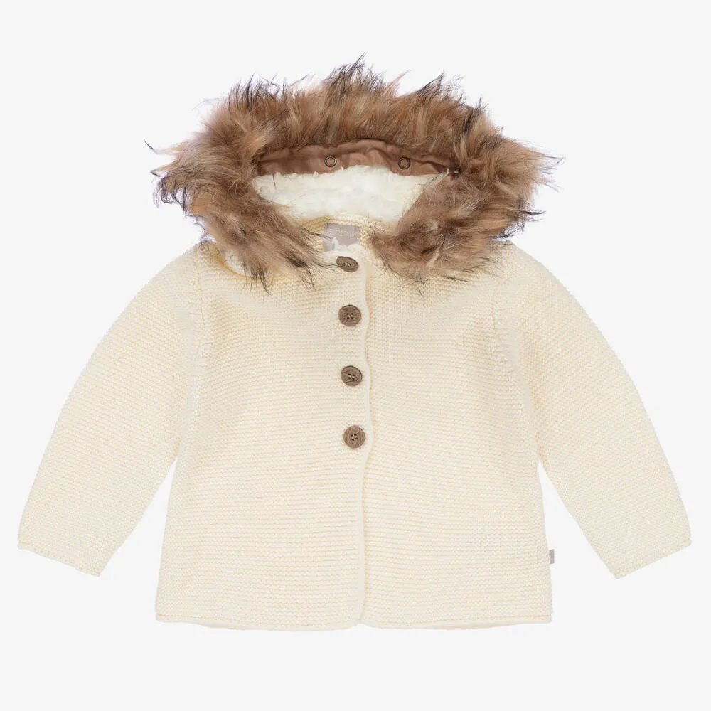 Ivory Knitted Pram Coat